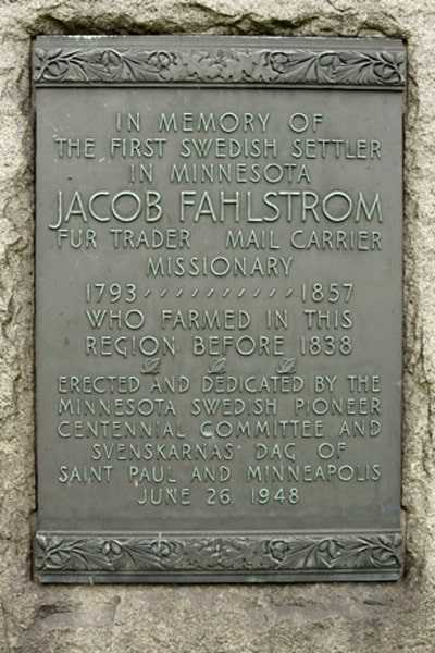 Jacob Fahlström plaque