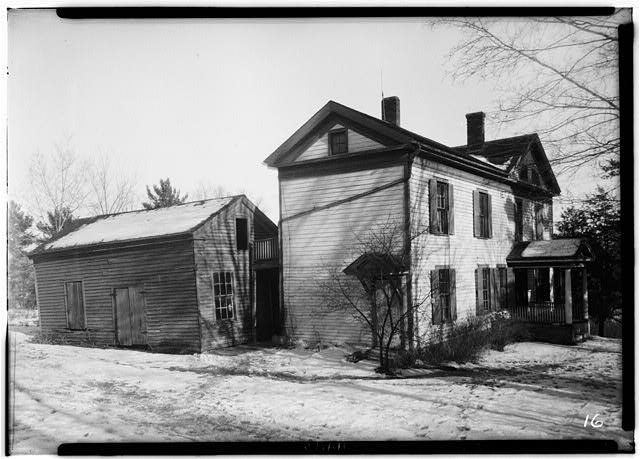 View of Folsom House and barn from the southwest