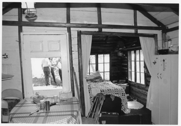 Interior of Jun Fujita’s cabin with sleeping alcove