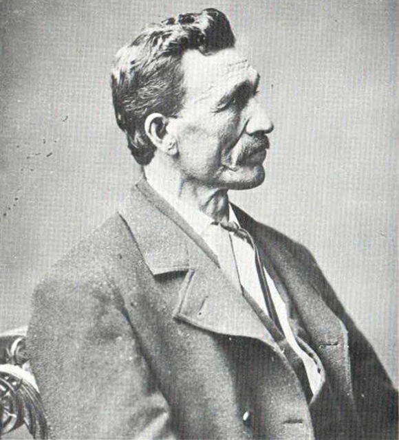 Black and white photograph of Gabriel Renville in Washington D.C., ca. 1880–1881. 