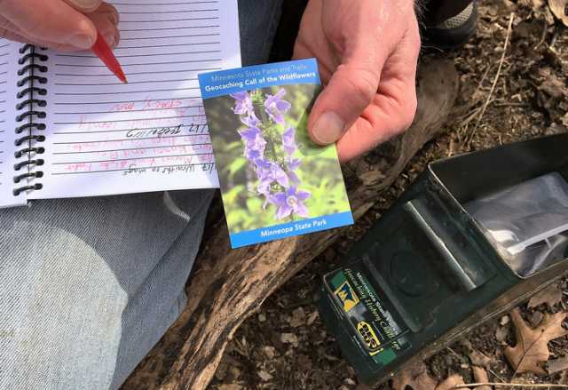 Color image of the Geocaching History Challenge, April 8, 2017. 
