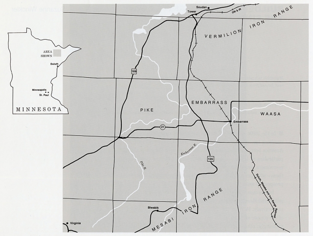 Map of Embarrass and adjoining townships in central St. Louis County