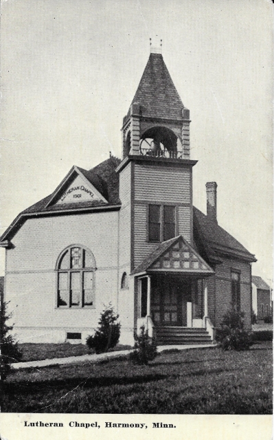 Photograph of Greenfield Lutheran Chapel, Harmony, Minnesota