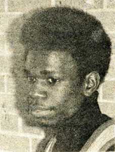Black and white photograph of Ron Ford, coordinator of the Black Student Organization at Gustavus Adolphus College in the 1970s.
