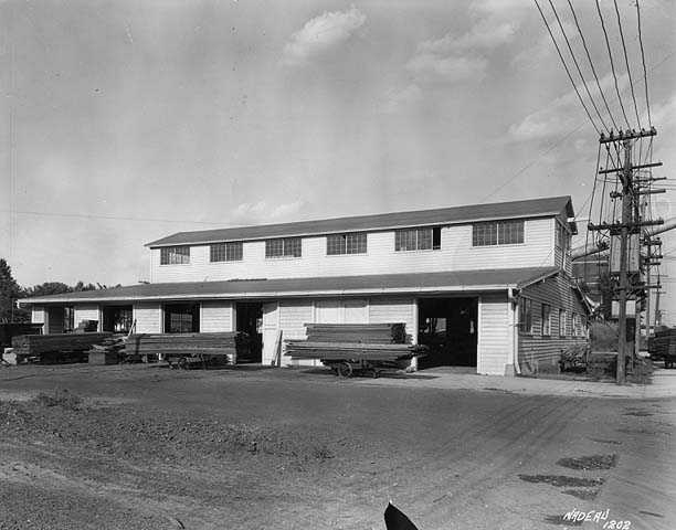 Black and white photograph of the St. Paul branch of the Weyerhaeuser Company, ca. 1935.