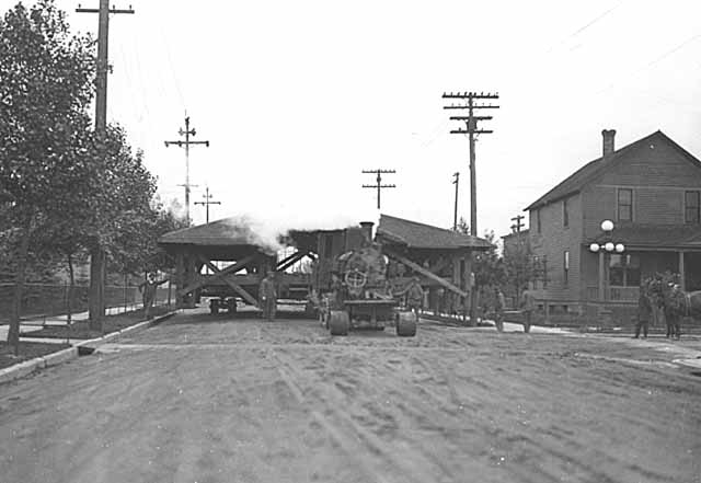 Moving old Village Market to Bennett Park, Hibbing.