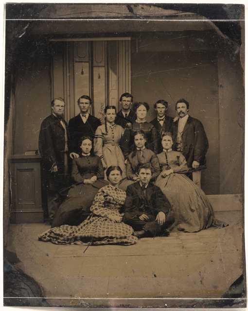 Group of students at Hamline University, Red Wing, c.1861
