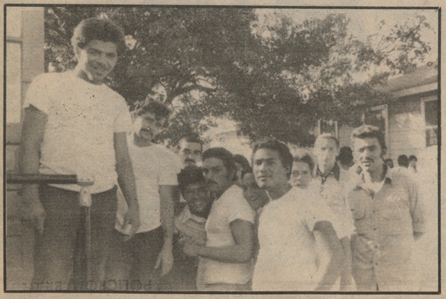 Cuban refugees inside Fort McCoy