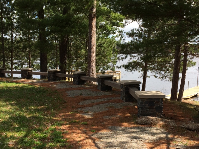 Color image of Armstrong Bay day use area in Lake Vermilion–Soudan Underground Mine State Park. Photograph by Minnesota Department of Natural Resources Staff, May 22, 2014.