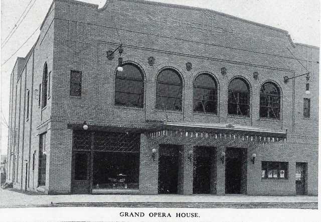 Black and white photograph of the Grand Theater, 1913.