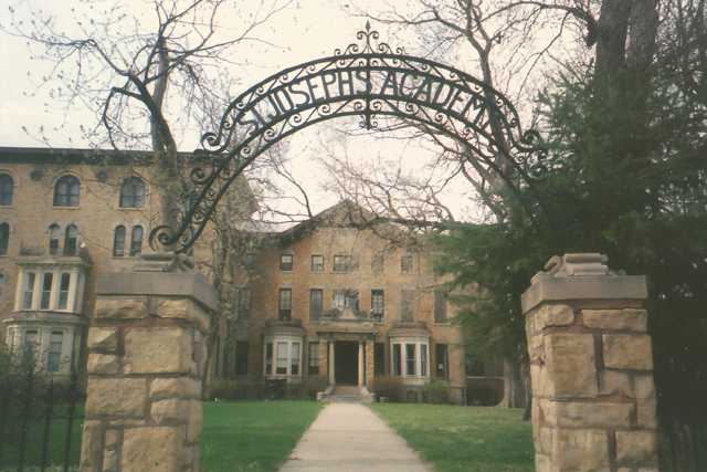 Color image of the main entrance to St. Joseph’s Academy, c.2001.