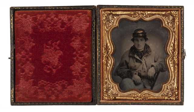 photograph of John Burns, a member of Company F, Ninth Minnesota Volunteer Infantry