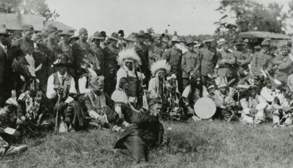 Ojibwe soldiers returned from World War I