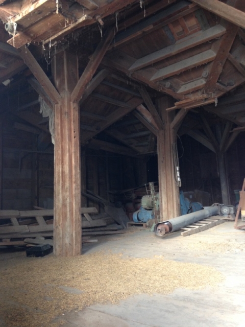 Interior of 1879 McMichel Grain Elevator, ca. 2018