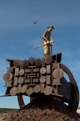 Side view of the Iron Man Memorial, Chisholm