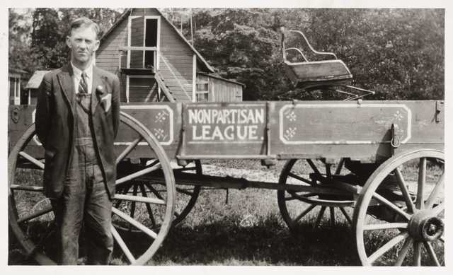 Black and white photograph of Nonpartisan League member Theodore G. Mattson, c.1918.