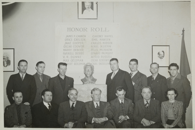 Black and white photograph of Socialist Workers Party Members, ca. 1941.