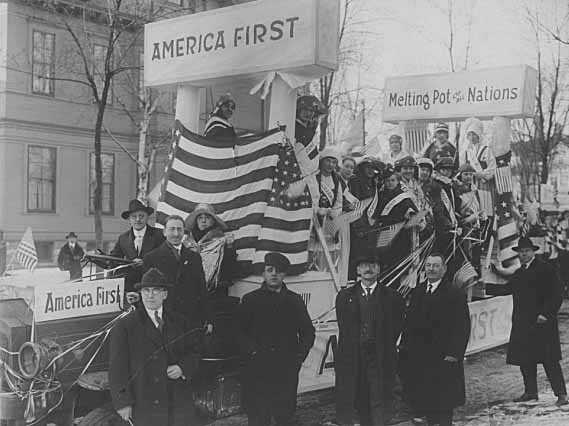 America First Association parade float