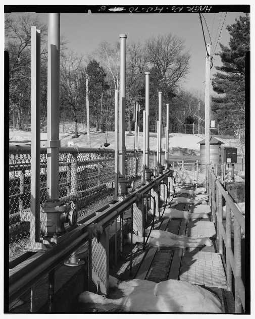 Gate lifters at Gull Lake Dam