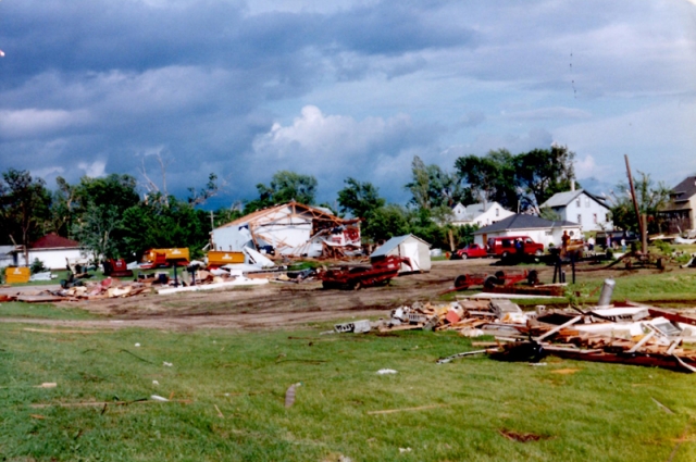 The town of Lake Wilson in the aftermath of the Chandler–Lake Wilson Tornado, June 1992.