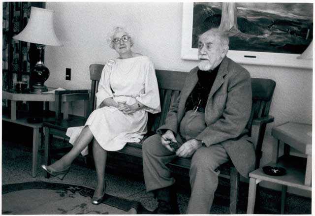 Clement Haupers and Muriel Oliver at Ah Gwah Ching nursing home, September 1982.