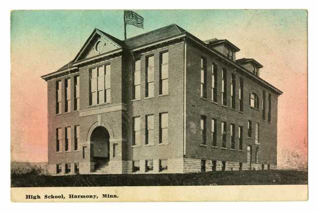 Photograph of Harmony High School, 1910