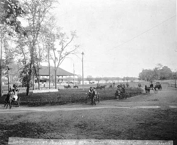 Pavilion at Lake Harriet and Shetland ponies