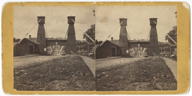 First suspension bridge, Minneapolis