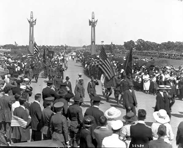 Procession during Victory Memorial Drive dedication ceremony