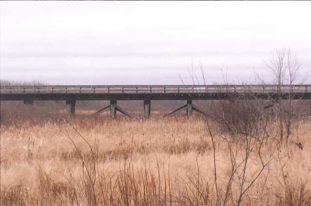 Minnesota and International Railway trestle bridge, facing southeast