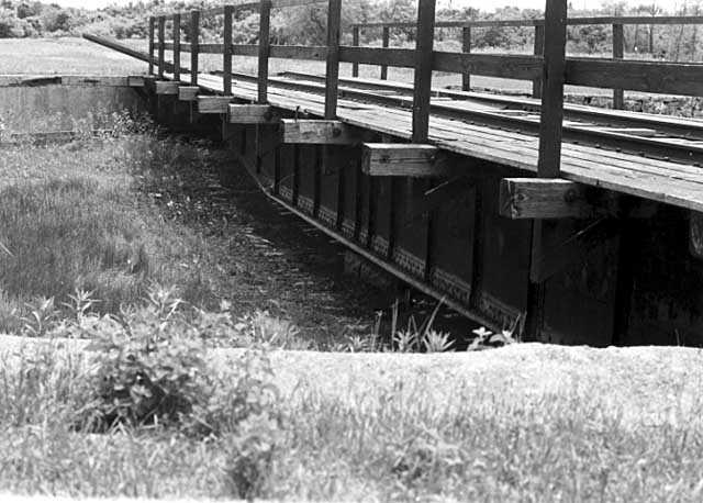 Black and white photograph of the locomotive turntable, Currie, ca. 1973.