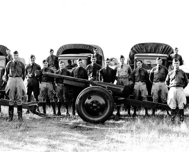 Members of Battery D, 151st Field Artillery