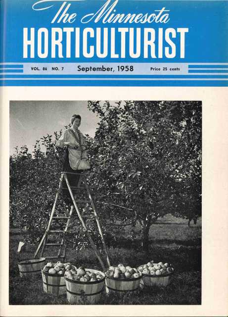 Minnesota Horticulturist magazine cover, June, 1958.