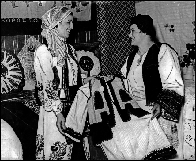 Greek booth at the 1934 St. Paul Folk Festival