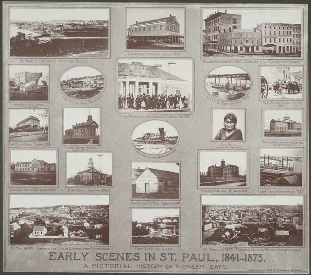 Early scenes in St. Paul, 1841–1875: A Pictorial history of Pioneer Days. Photographs by Edward Augustus Bromley, 1904 (copyright date).