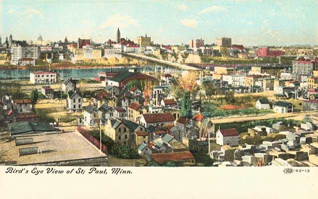 Color postcard view of the Flats, 1910.