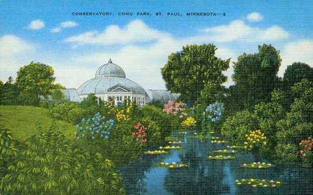 Colorized postcard, ca. 1935.
