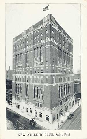 Black-and-white postcard with a picture of the St. Paul Athletic Club, c.1917.