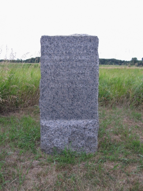 Marker at the site of the Battle of Birch Coulee