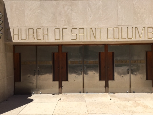 Front entrance to the Church of St. Columba