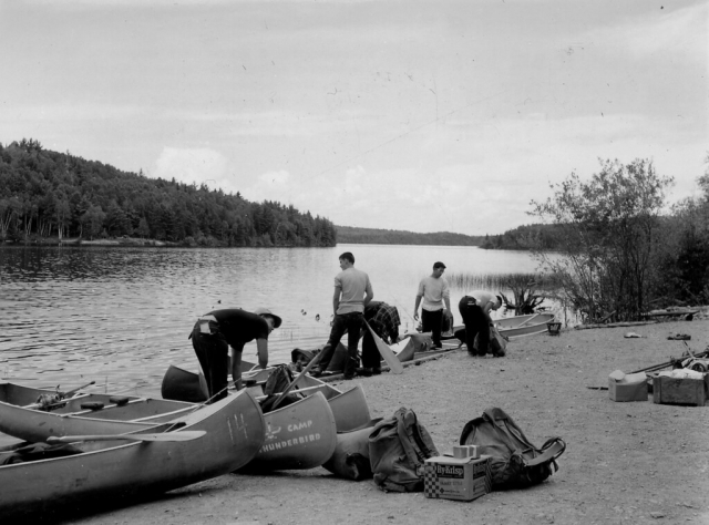 Canoeists at Moose Lake Landing