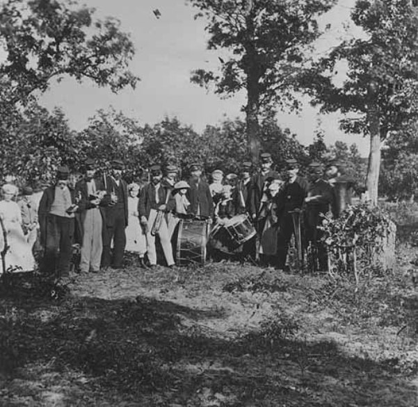 Photograph of he Great Western Band, St. Paul, 1868.