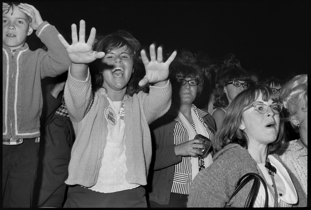 Fans at a Beatles concert at Metropolitan Stadium