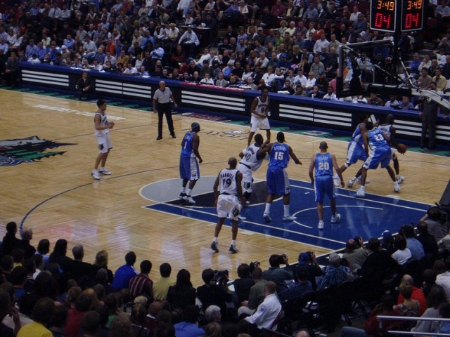 Playoff game between the Minnesota Timberwolves and the Denver Nuggets