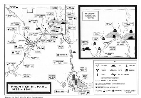 Map of St. Paul in 1839