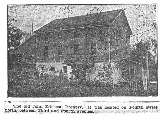 Erickson’s (Moorhead) Brewery. Photograph, 1876–ca. 1895.