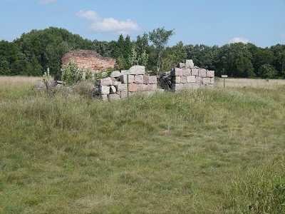 Color image of the remains of the Fort Ripley powder magazine, 2005.  