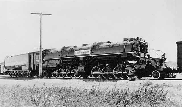 Black and white photograph of a 221 "Yellowstone" steam locomotive, 1940. 