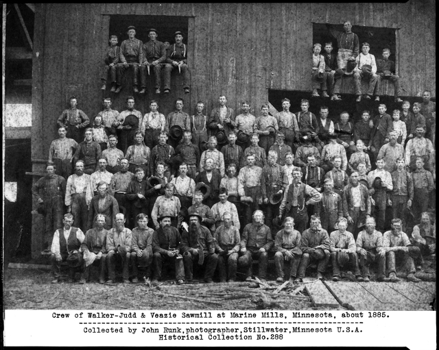 Sawmill crew at Marine Mills