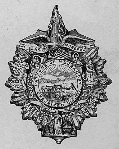 Patrons of Husbandry Badge, 1867.